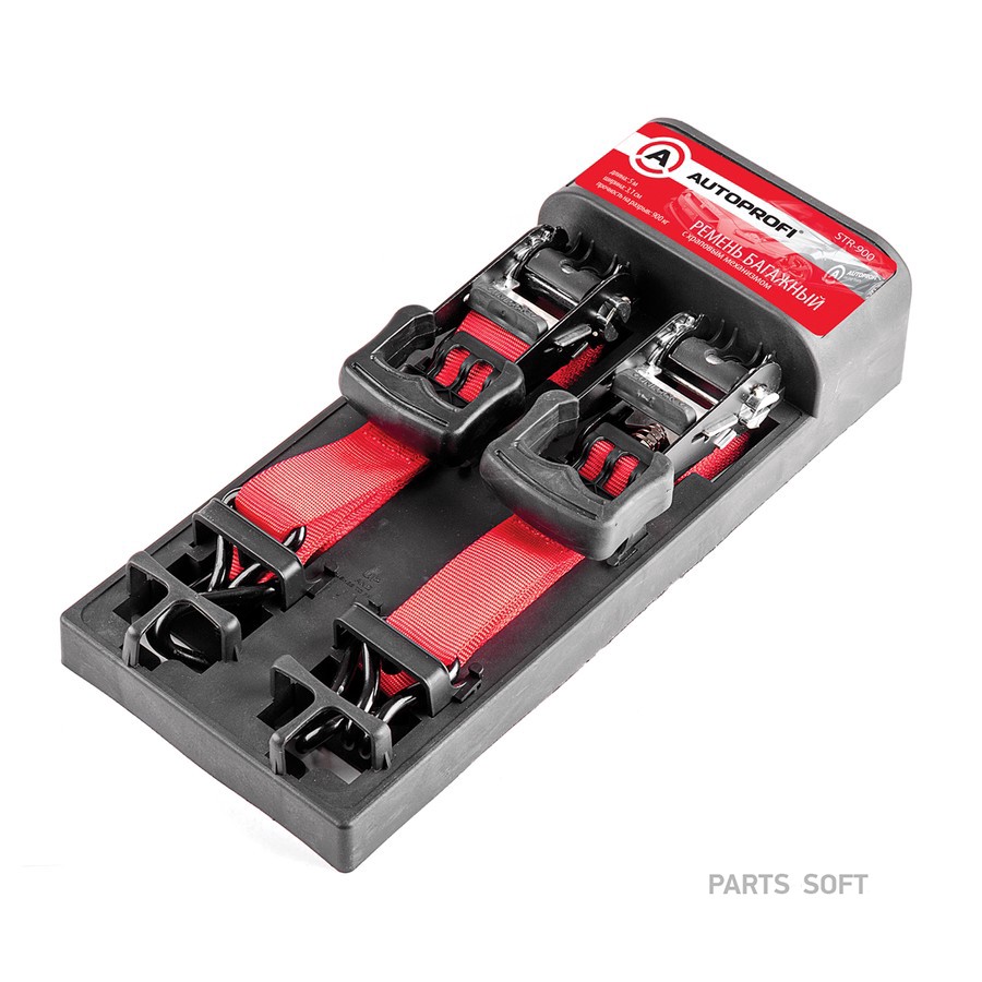 Ремень крепления груза (5 м) 900 кг "AUTOPROFI" (с храповиком) - AUTOPROFI None None